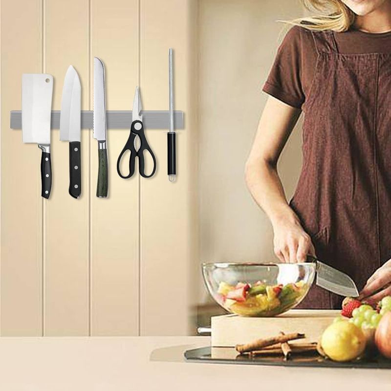 304 Stainless Steel Magnetic Knife Holder để bảo vệ chống ăn mòn tường