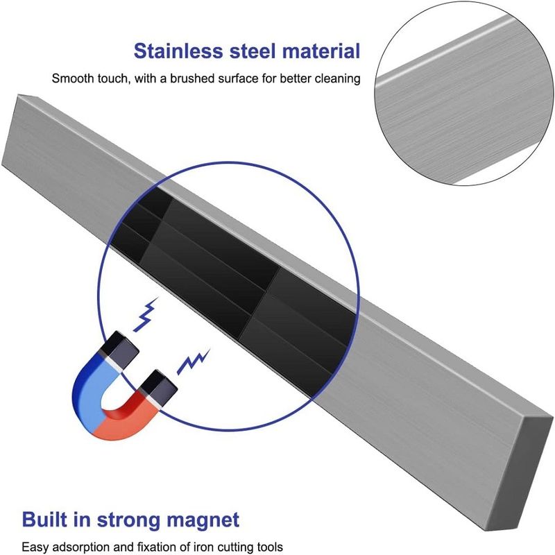 304 Stainless Steel Magnetic Knife Holder để bảo vệ chống ăn mòn tường