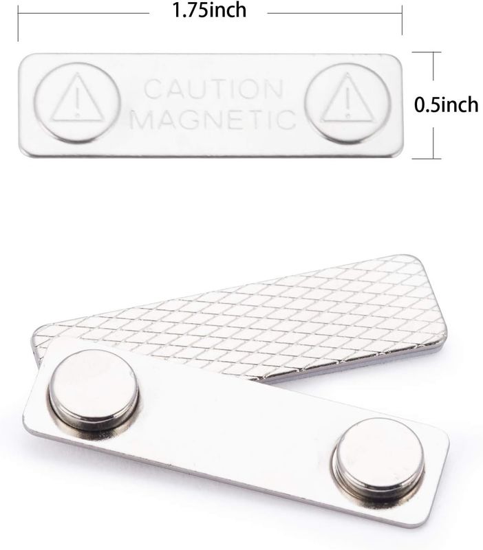 25PCS Nhãn tên từ tính tùy chỉnh Biểu tượng với 2 nam châm Neodymium cường độ cao