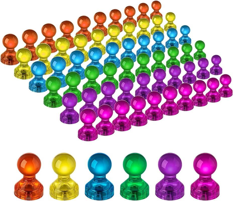 60PCS Màu sắc mạnh mẽ từ tính Thumbtacks Whiteboard nam châm cho giảng dạy trong lớp học