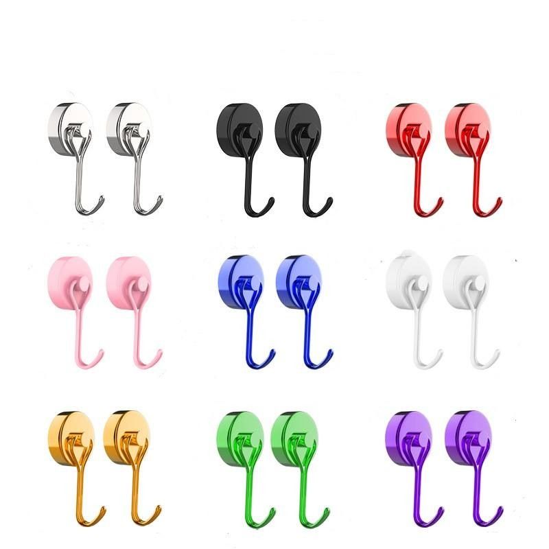 Nhiều màu Mạnh tủ lạnh Magnet Hooks đa dụng Magnetic treo