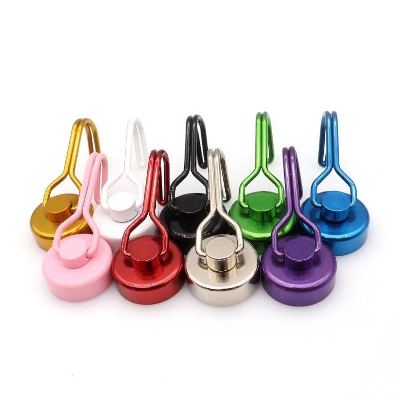 Nhiều màu Mạnh tủ lạnh Magnet Hooks đa dụng Magnetic treo