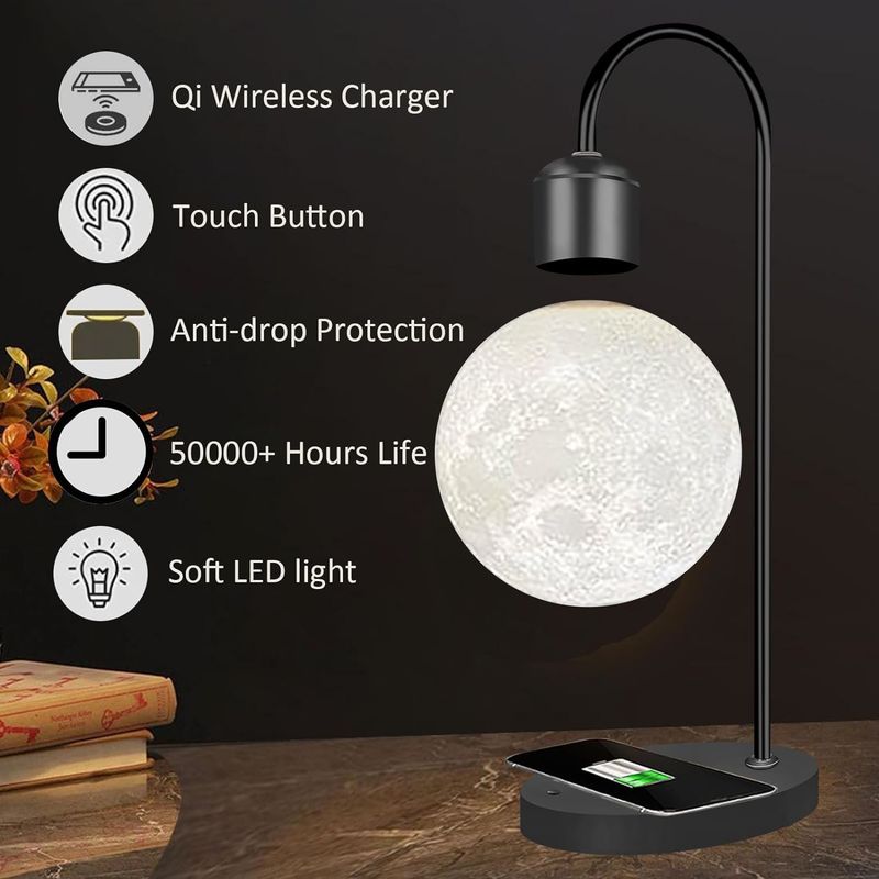 Đèn mặt trăng bay từ tính không trọng lực đồ chơi bàn nổi cho đồ trang trí quà tặng
