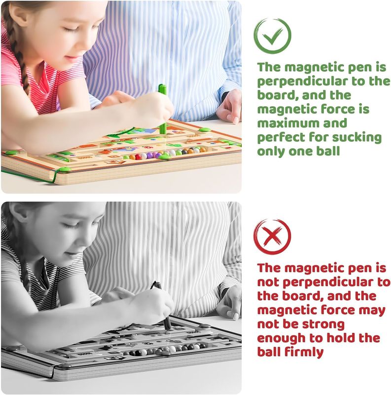 Thủy tinh mạnh mẽ gỗ bảng câu đố màu sắc và số Montessori Maze đồ chơi cho trẻ nhỏ