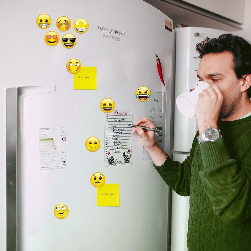 54Pcs Cute Emoji Magnets trang trí cho tủ lạnh Magnets Whiteboard