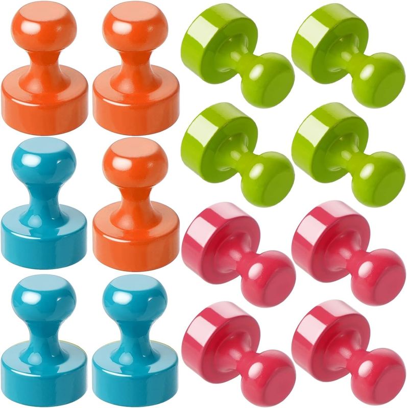 16Pcs đa màu từ tính Thumbtacks kim loại tủ lạnh từ tính cho phòng học nhà bếp văn phòng