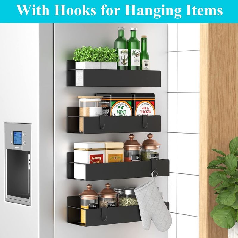 Chế độ chống rỉ sét Magnetic Storage Rack Magnetic Spice Rack cho tủ lạnh và lò
