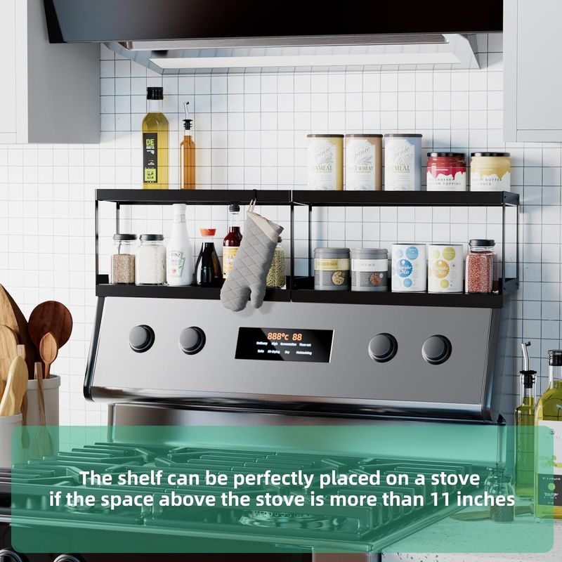 Đẹp hai lớp Magnetic Storage Rack Cửa hàng bếp Cửa hàng bếp cho bếp Top Organizer