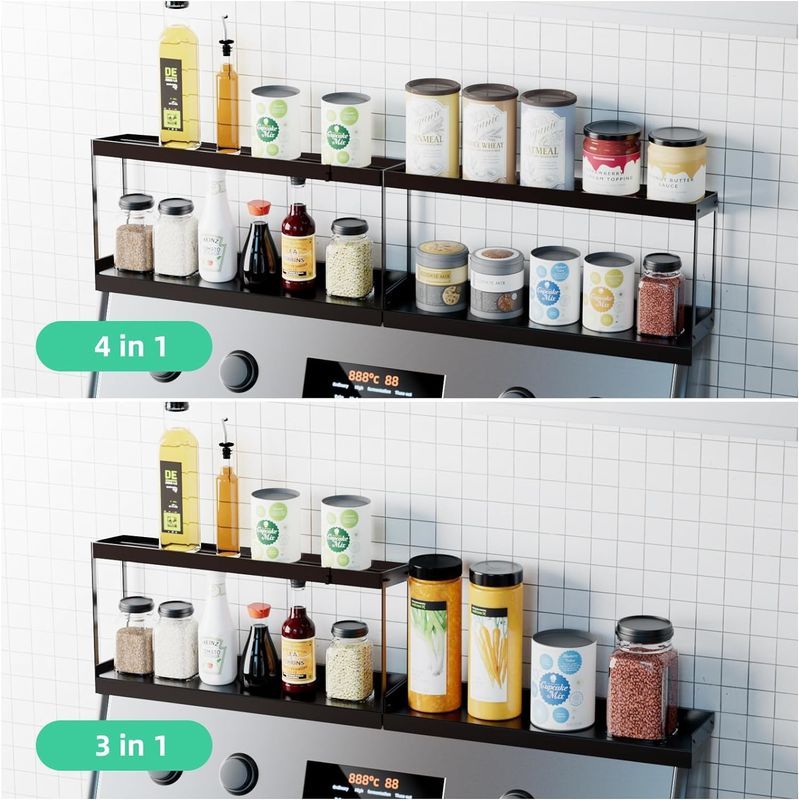Đẹp hai lớp Magnetic Storage Rack Cửa hàng bếp Cửa hàng bếp cho bếp Top Organizer