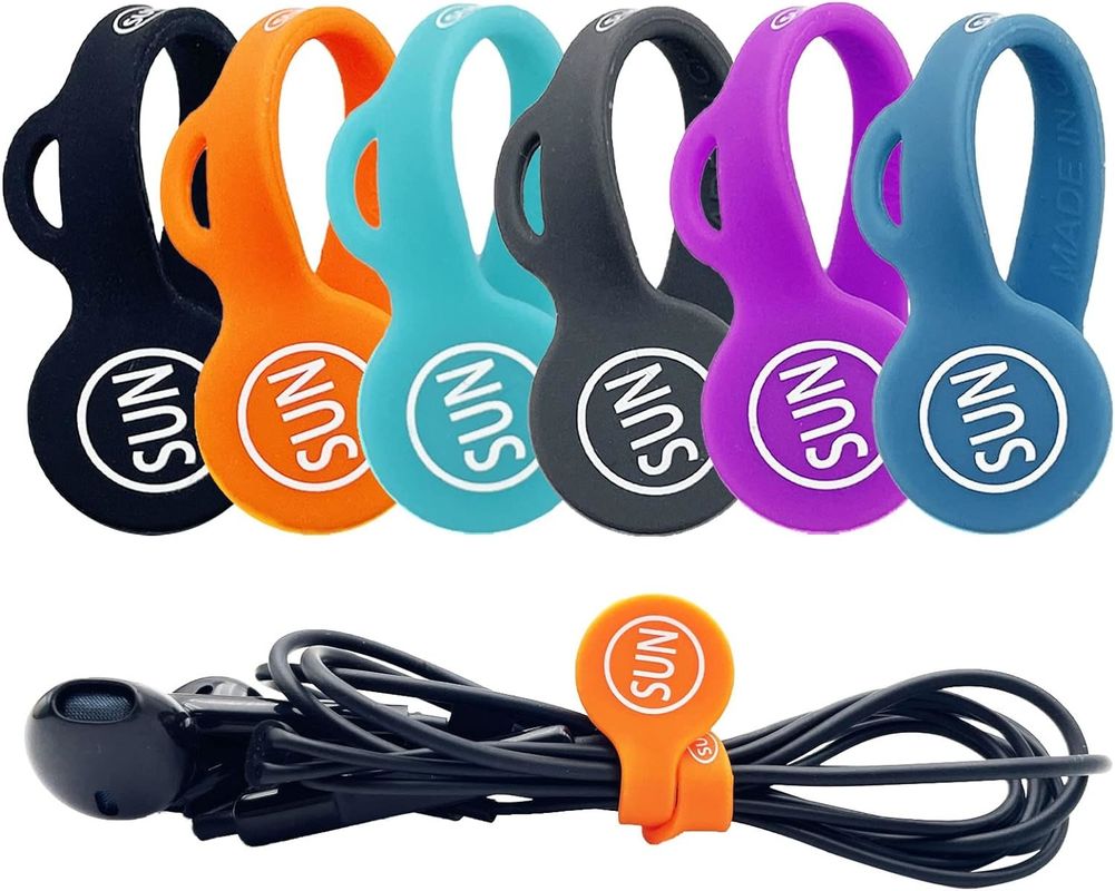 6PCS Magnetic Cord Organizer Color Earphone Cord Holder Cho Trường Văn phòng Nhà