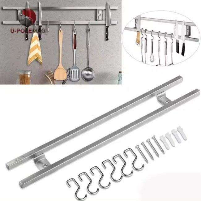 18 inch ống vuông thép không gỉ Magnetic dao cầm cho tường với móc