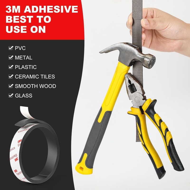 Dải băng nam châm Neodymium linh hoạt cuộn với 3M mạnh lắp bám đệm cho tường DIY