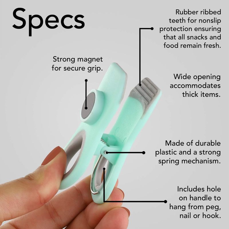 20Pcs Strong Magnetic Clips Magnetic Bag Clips Cho Cung Cung Thực Phẩm Với Grip Niêm Cấp Không Khí