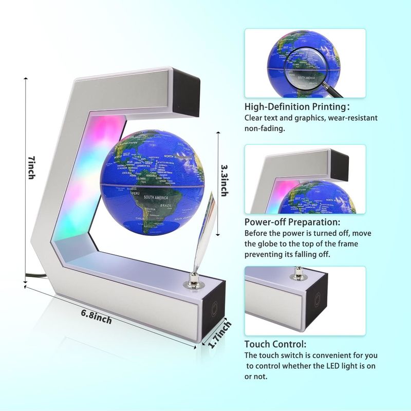 Trang trí gia đình Đèn levitation từ tính Đèn Globe levitating Với điều khiển cảm ứng Và bút