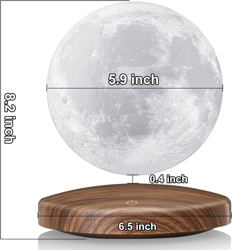 Điện thoại điều khiển từ xa đèn levitation từ tính 3D Trăng nổi ánh sáng đêm với 3 màu sắc