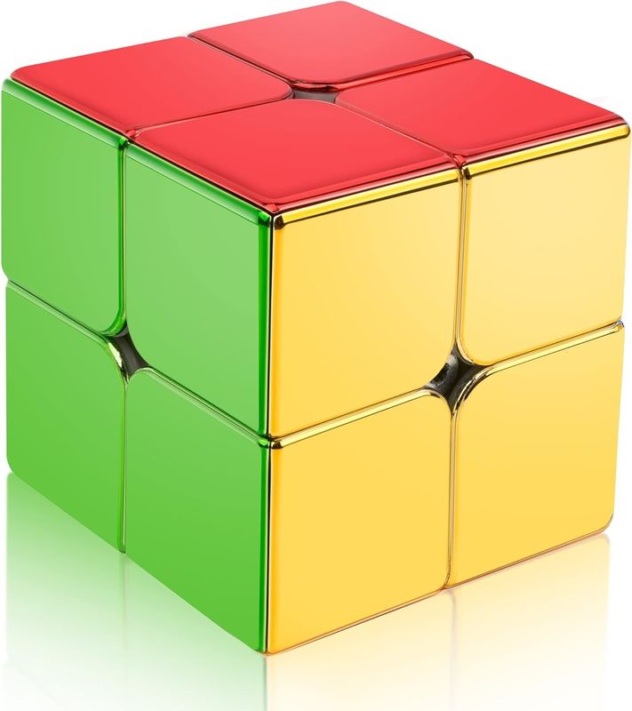 ABS nhựa Mini Magnetic Rubik's Cube gương phản xạ 2x2 Speed Cube Magnetic