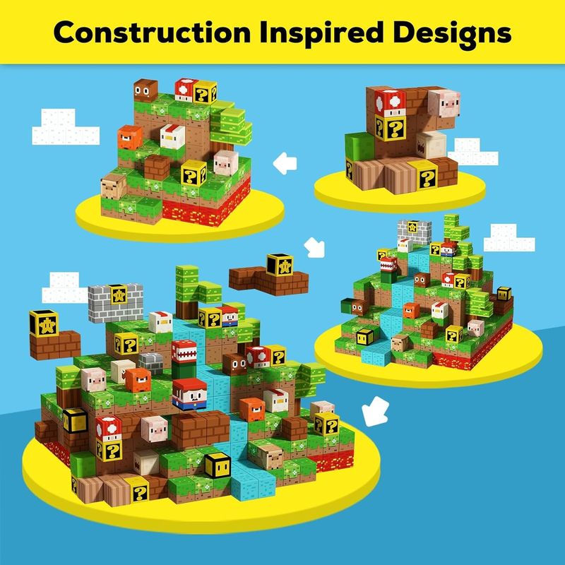 Nhiều màu Magnetic Building Blocks Magic Magnetic Blocks STEM Game xây dựng