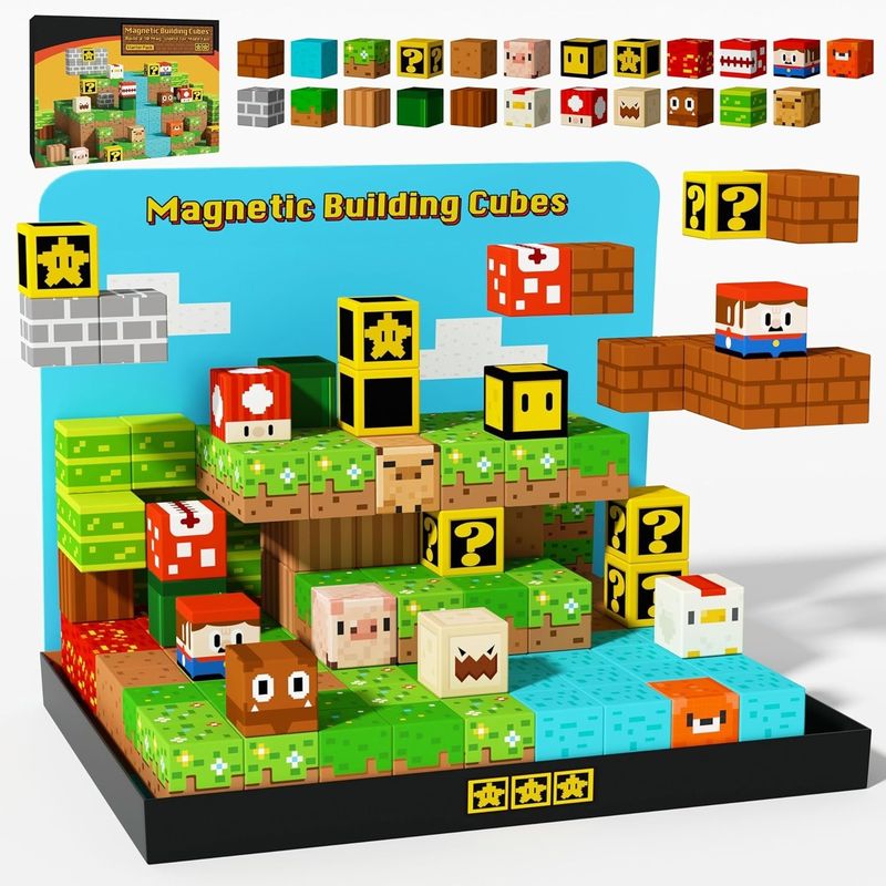 Nhiều màu Magnetic Building Blocks Magic Magnetic Blocks STEM Game xây dựng