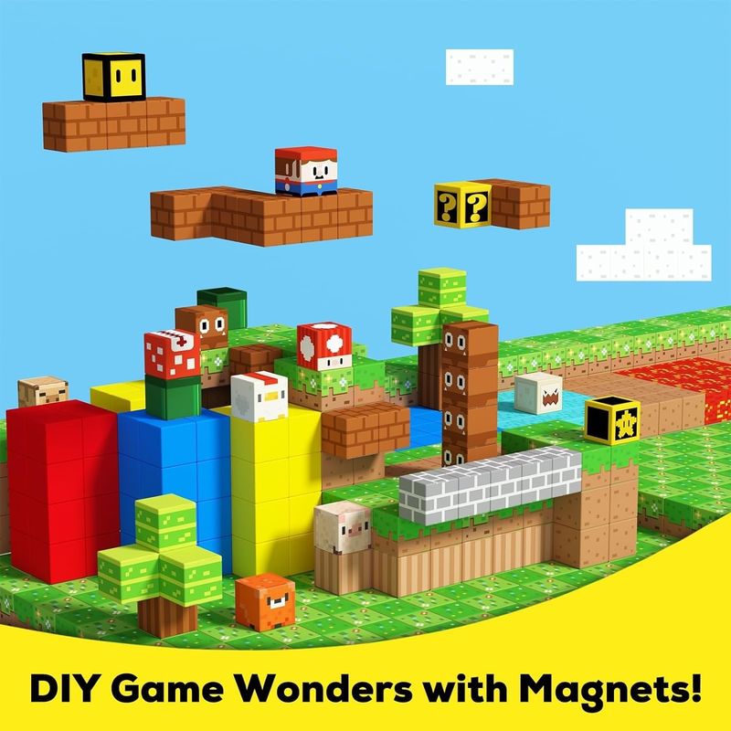 Nhiều màu Magnetic Building Blocks Magic Magnetic Blocks STEM Game xây dựng