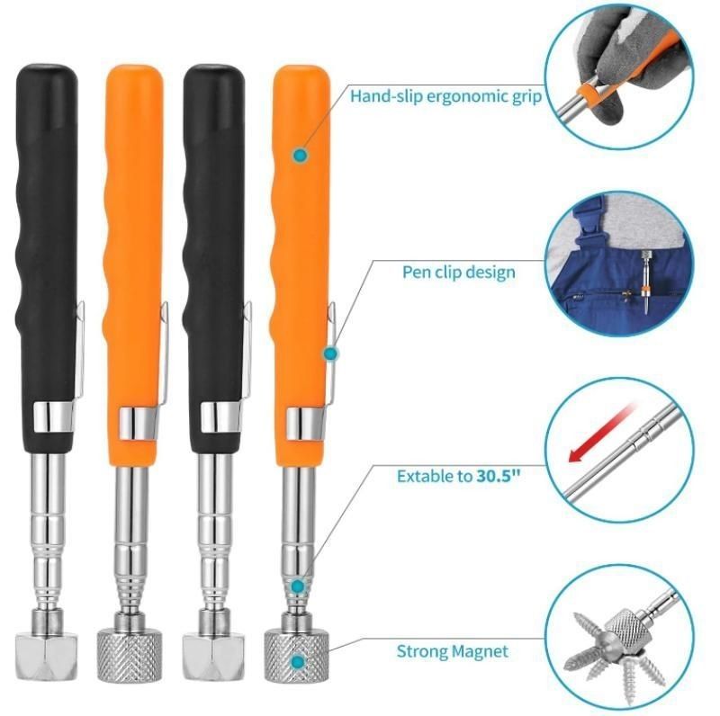 Telescopic Magnetic Pickup Tool Extendable Pen Type Stainless Steel Stick (công cụ thu âm từ xa có thể mở rộng bằng bút)