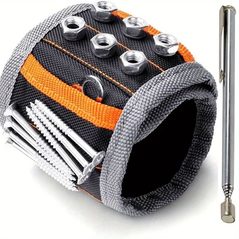 Vòng đeo tay từ tính với dây đeo ngón tay cái Magnets mạnh mẽ giữ móng khoan Bit hạt Lưu trữ