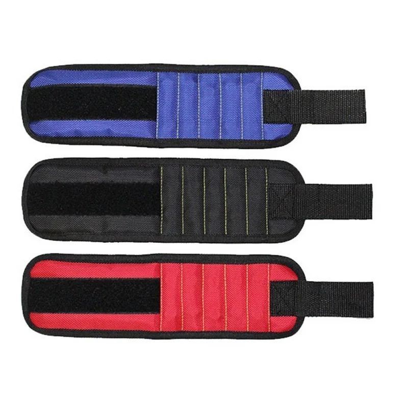 Magnetic cổ tay hỗ trợ băng với nam châm mạnh mẽ để giữ vít móng tay đeo dây đai hỗ trợ