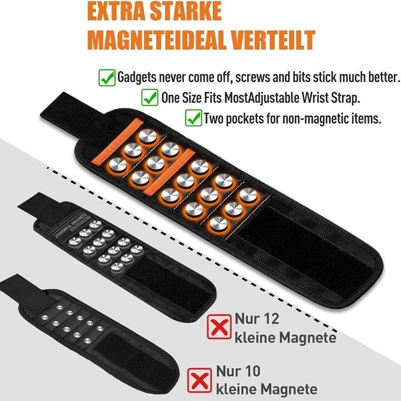 Magnetic đeo tay dây đai công cụ đai nam châm mạnh mẽ để giữ vít móng khoan DIY