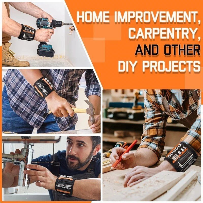 Magnetic đeo tay dây đai công cụ đai nam châm mạnh mẽ để giữ vít móng khoan DIY