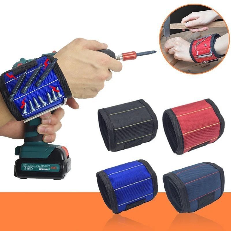 Bộ dụng cụ đeo cổ tay từ tính di động Đeo đeo cổ tay từ tính mạnh dây đeo công cụ với công cụ lấy kính thiên văn Công cụ làm gỗ Sửa chữa phụ kiện