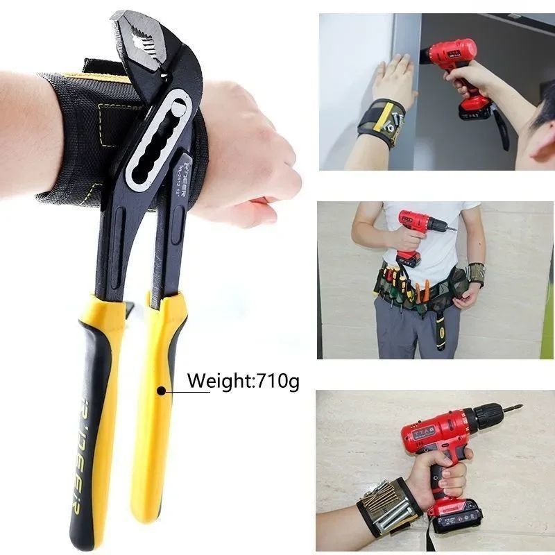 Bộ dụng cụ đeo cổ tay từ tính di động Đeo đeo cổ tay từ tính mạnh dây đeo công cụ với công cụ lấy kính thiên văn Công cụ làm gỗ Sửa chữa phụ kiện