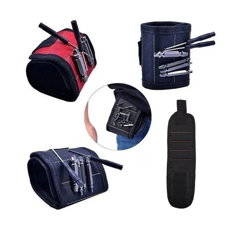Vòng đeo cổ tay từ tính Túi dụng cụ di động Magnet Điện sĩ Vòng đeo tay dây đeo dụng cụ Vít móng khoan Bits vòng đeo tay