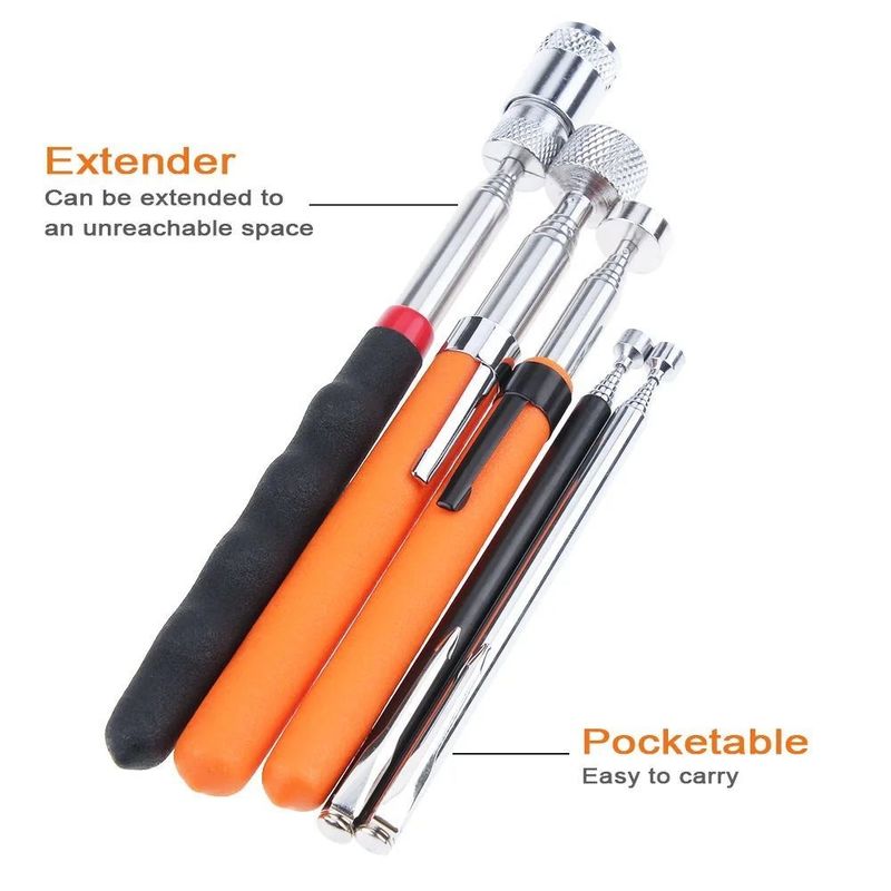 Telescopic Magnetic Pen với Light Portable Magnet Pick-up Tool Extendable Long Reach Pen Tool để lấy dụng cụ