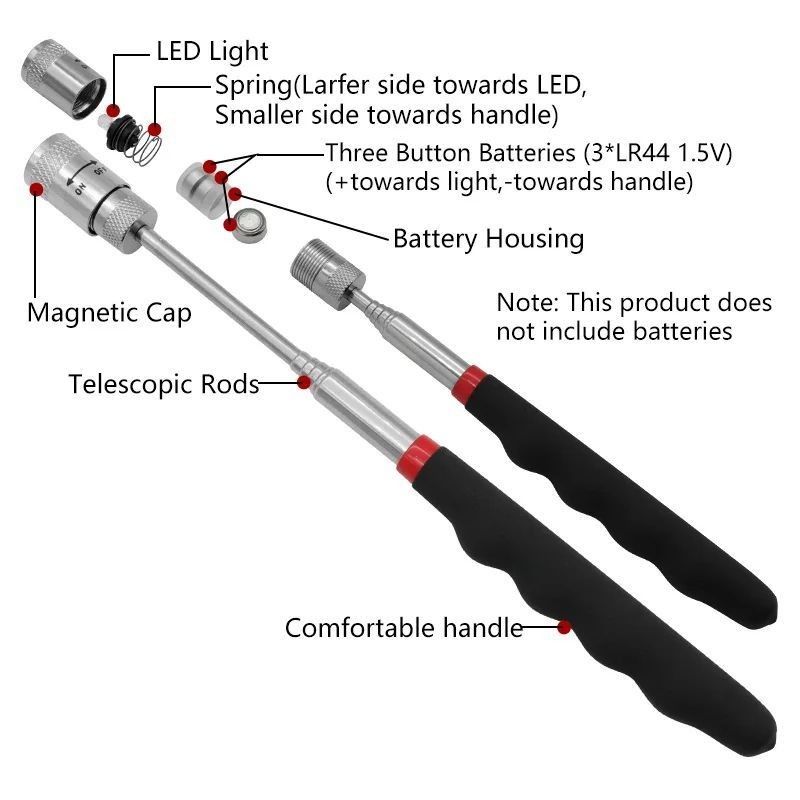 Telescopic Magnet Mini Portable Heavy Duty Magnetic Pick-up Nut Bộ dụng cụ cầm tay gia đình