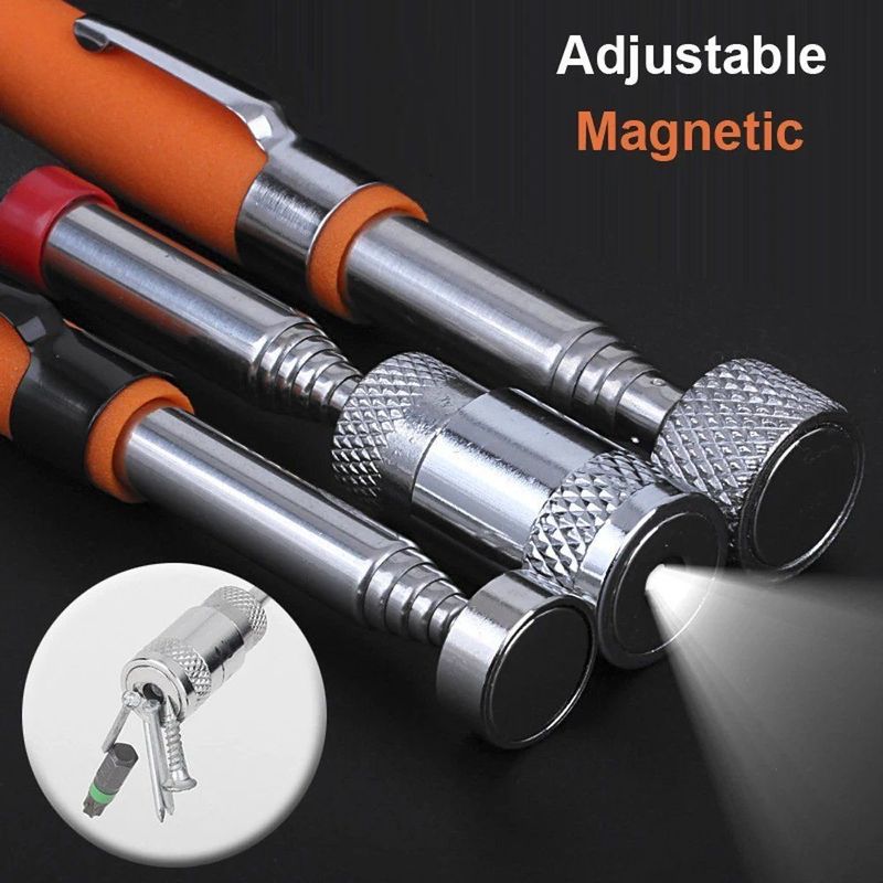 Telescopic Magnetic Pen với Light Mini Portable Magnet Pick-Up Tool Extendable Pickup Rod Stick