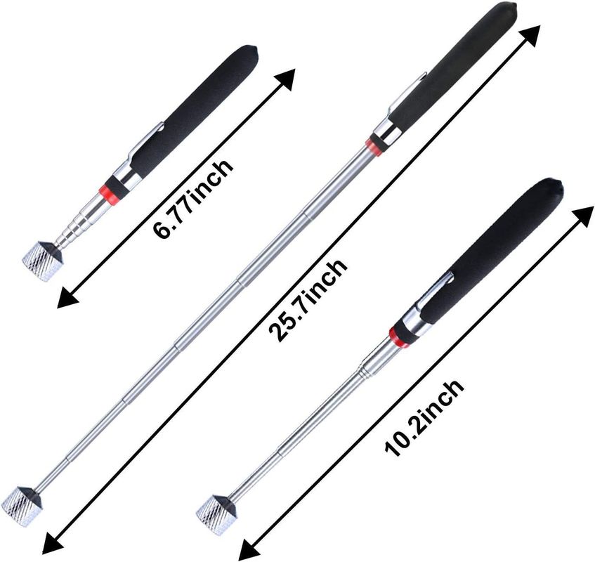 Công cụ lấy từ tính Cây lấy từ xa và gương kiểm tra quay 360 độ với đèn LED
