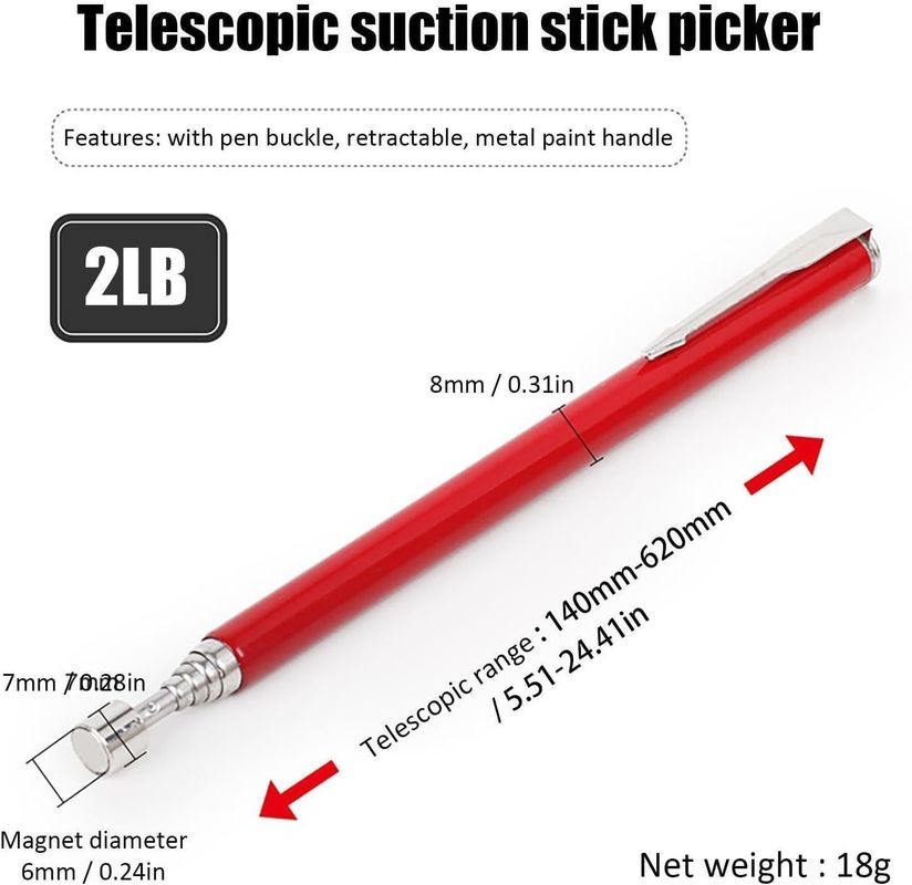 Telescopic Magnetic Pick Up Tool Công cụ tiện dụng cho vít hạt chân, máy quét từ tính