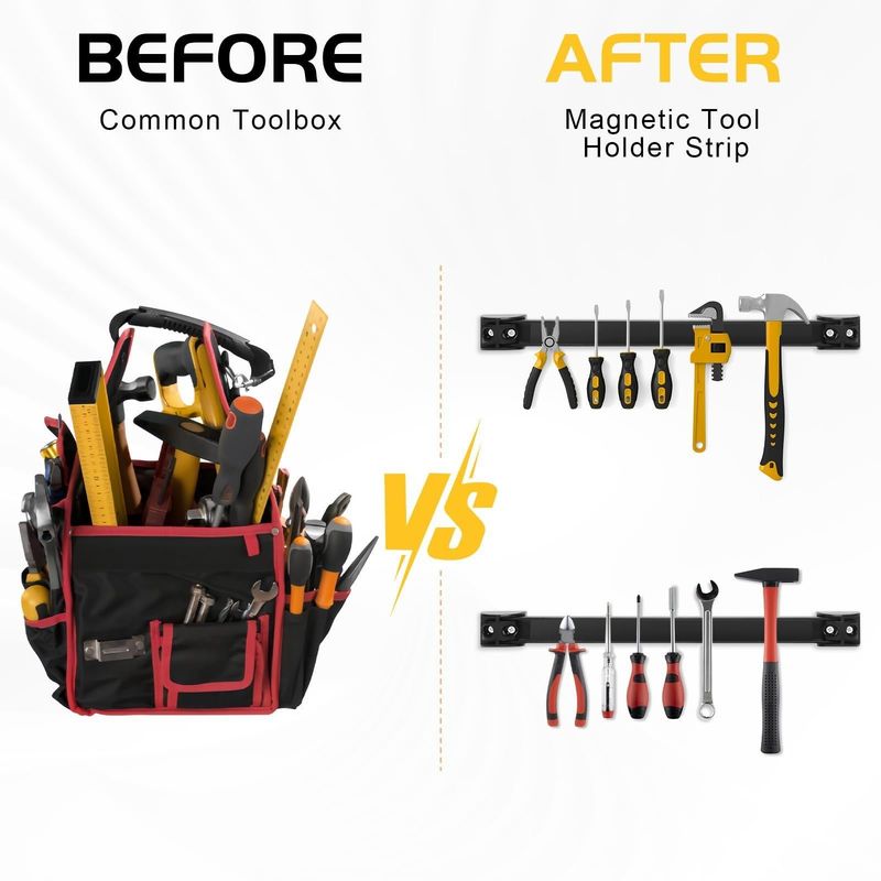 Magnetic Tool Holder Strip Heavy Duty Tool Organizer cho tổ chức công cụ nhà để xe