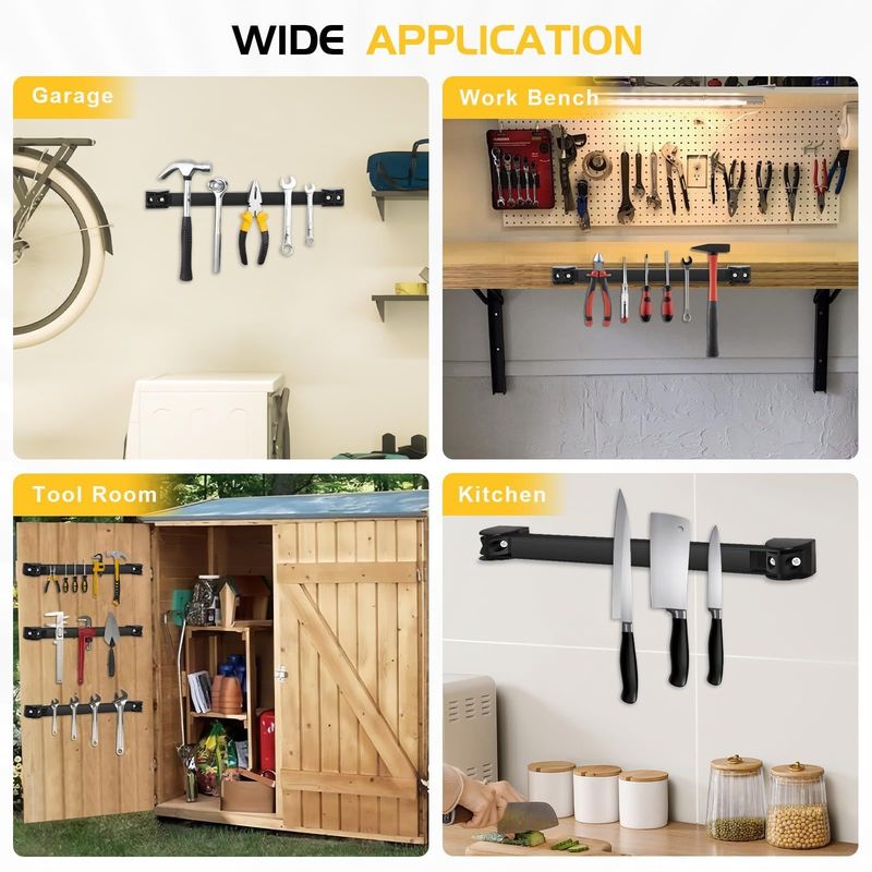 Magnetic Tool Holder Strip Heavy Duty Tool Organizer cho tổ chức công cụ nhà để xe