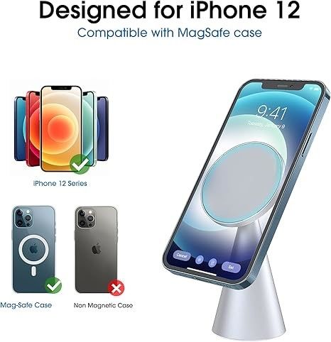 Magnetic Phone Stand tương thích với iPhone 13& iPhone 12, Mini, Pro và Pro Max, Nắp nhôm điều chỉnh