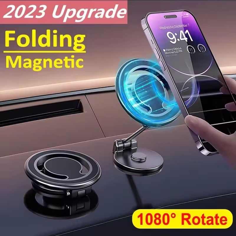 1080 Magnetic Car Phone Holder Magnet Car Bracket Mount Cell Hỗ trợ điện thoại thông minh trong xe cho iPhone 15 14 13 12 11 Samsung